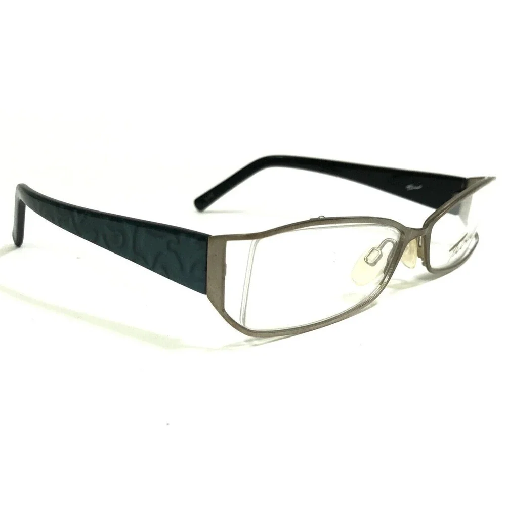 Tura Eyeglasses Frames MOD.152 PEG Black Blue Abstract Gray Semi Rim 53-15-130